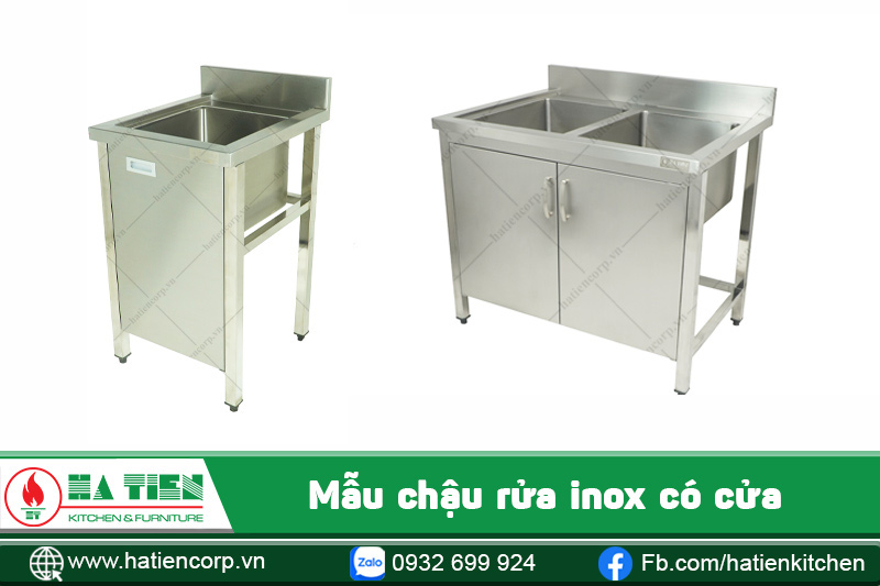 bồn rửa bát đôi có cửa