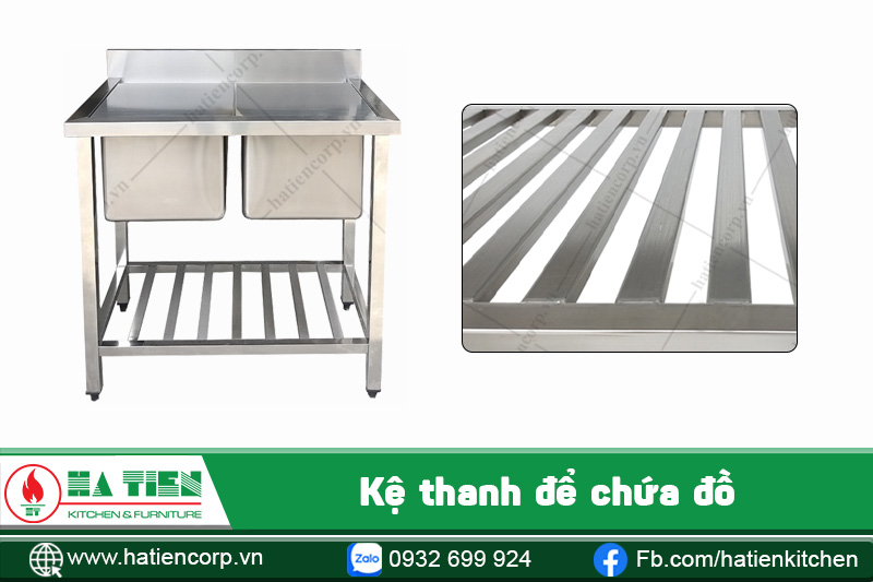 bồn rửa bát đôi kệ thanh