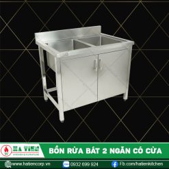 bồn rửa bát inox 304 có cửa đóng mở