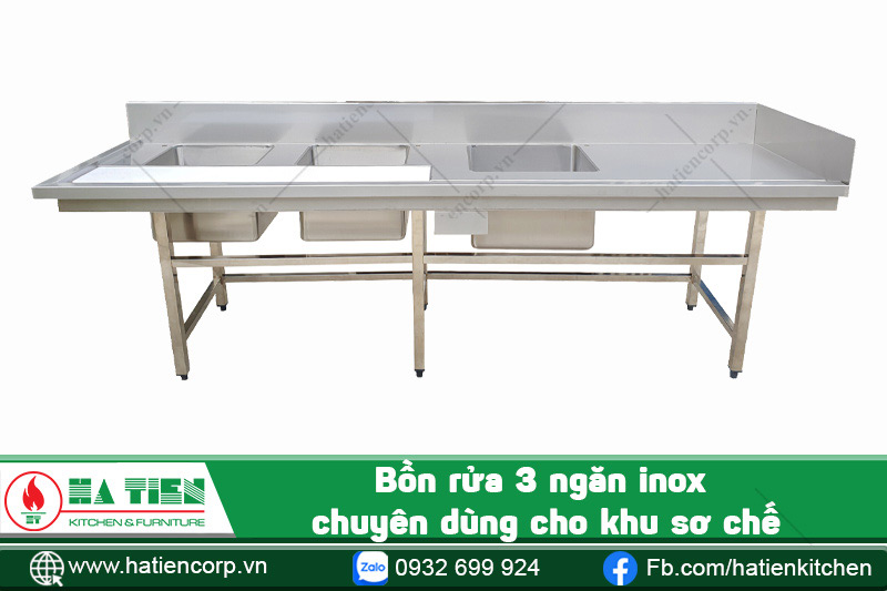 bồn rửa chén inox 304 dùng cho khu sơ chế