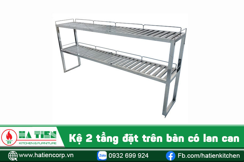 Kệ inox đặt trên ban