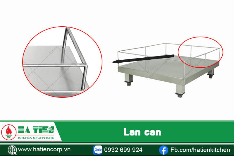 kệ inox để lò vi sóng có lan can