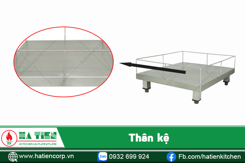 thân kệ inox để lò vi sóng 