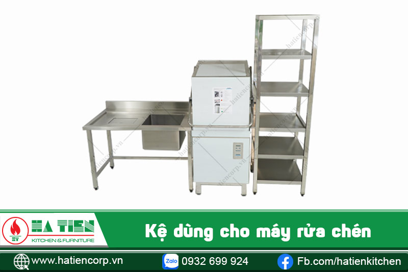 kệ inox cho máy rửa chén