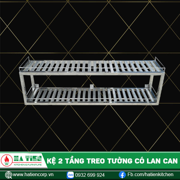 kệ chén 2 tầng treo tường