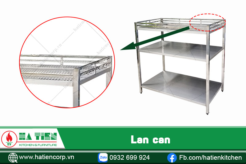 kệ đa năng 3 tầng có lan can