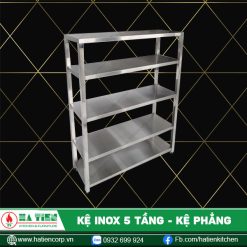kệ inox 5 tầng - kệ phẳng