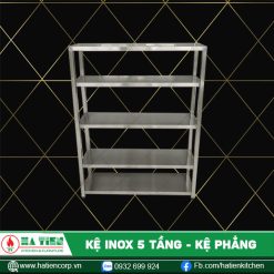 kệ inox 5 tầng phẳng