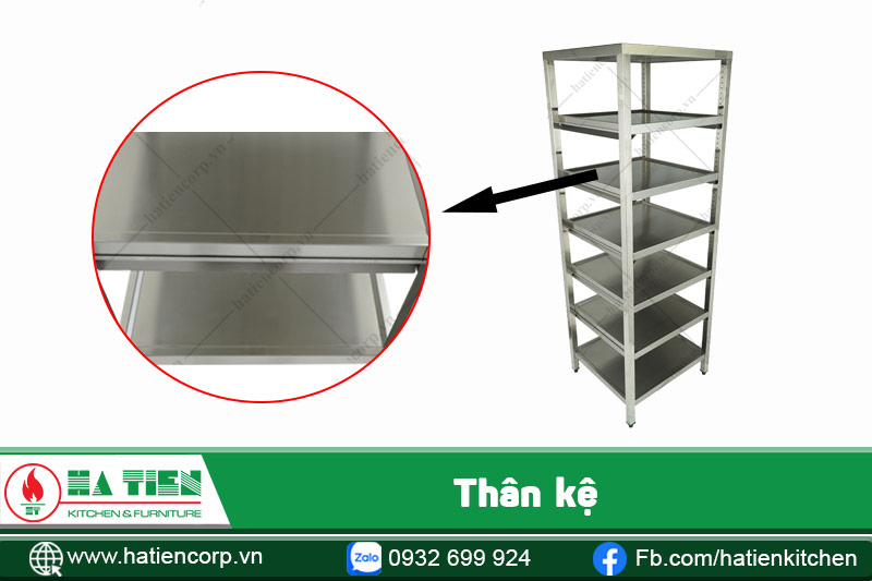 thân kệ inox công nghiệp