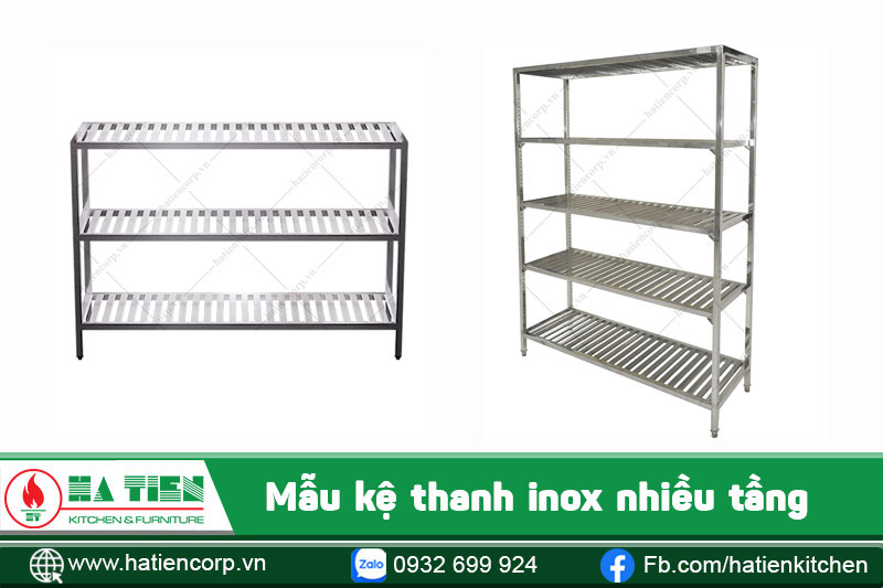 Kệ thanh inox nhiều tầng