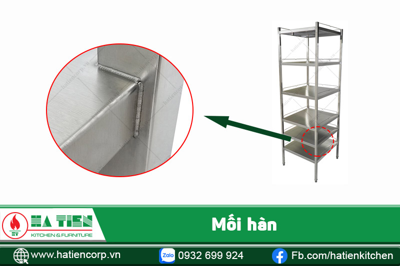 kệ inox để đồ có mối hàn