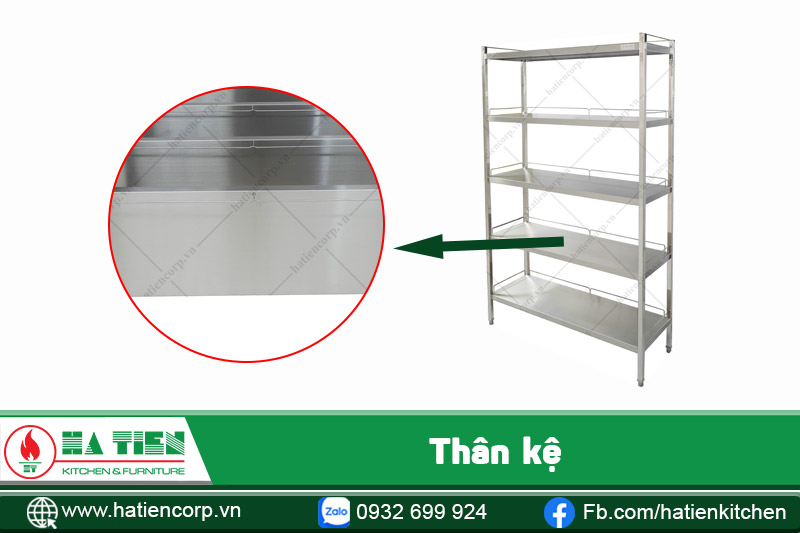 Thân kệ inox để xoong nồi 