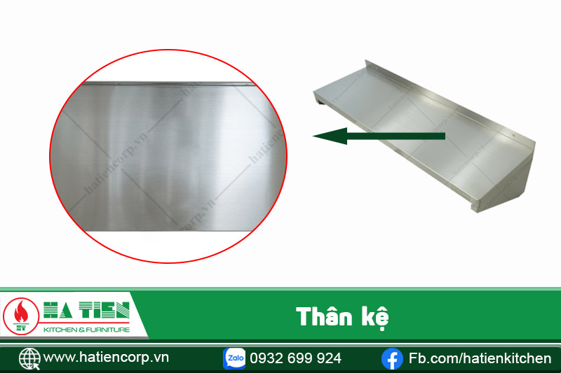 thân kệ inox gắn tường