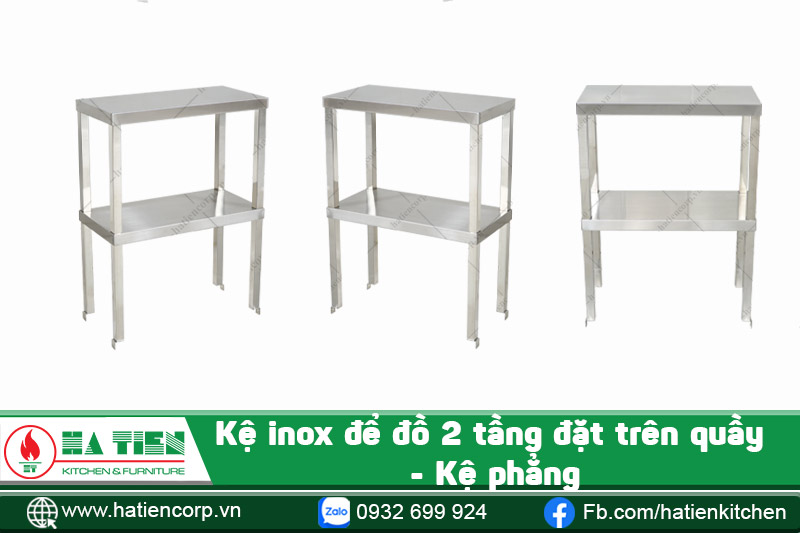 kệ để đồ inox 2 tầng, kệ phẳng 