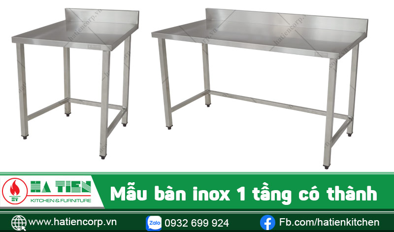 Bàn inox 1 tầng công nghiệp