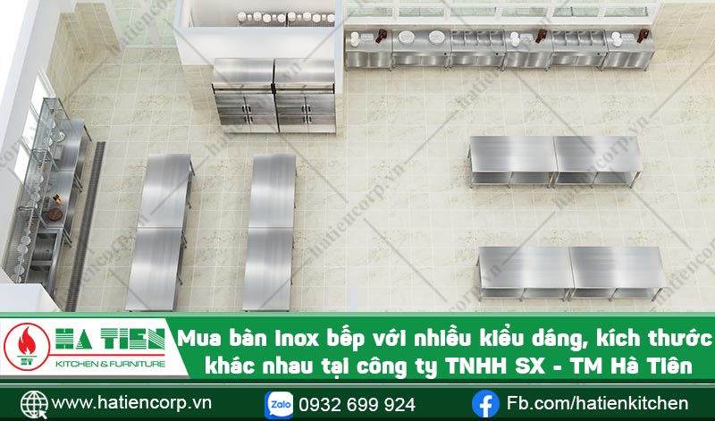 Mua bàn kệ bếp inox tại Hà Tiên