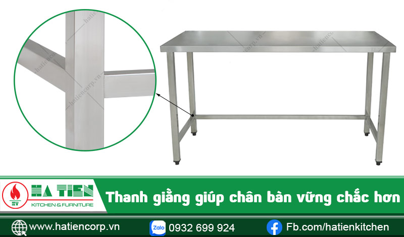 Thanh giằng chân bàn giúp bàn vững vàng hơn