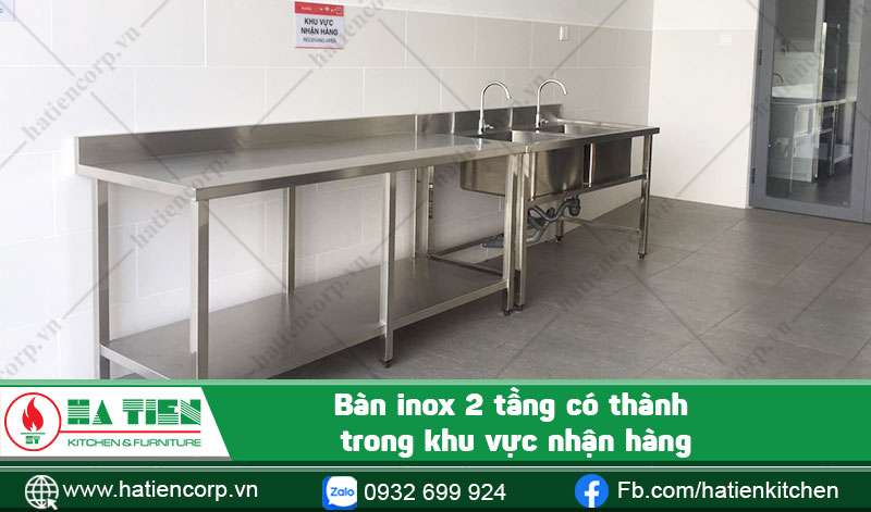 Bần inox 2 tầng có thành