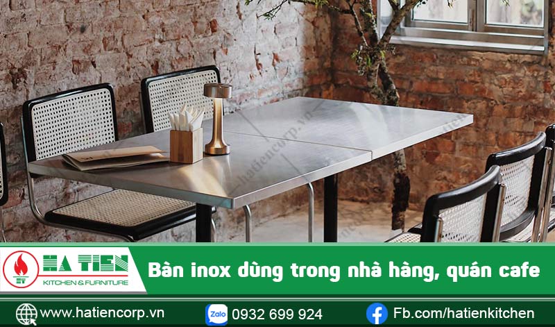 Bàn inox dùng trong nhà hàng