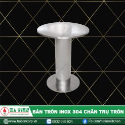 bàn tròn inox