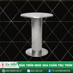 bàn tròn inox 304