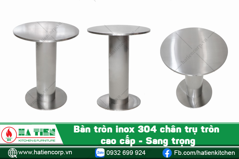 bàn tròn inox cao cấp