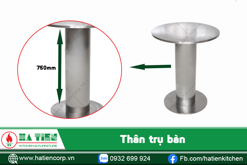 thân bàn tròn inox