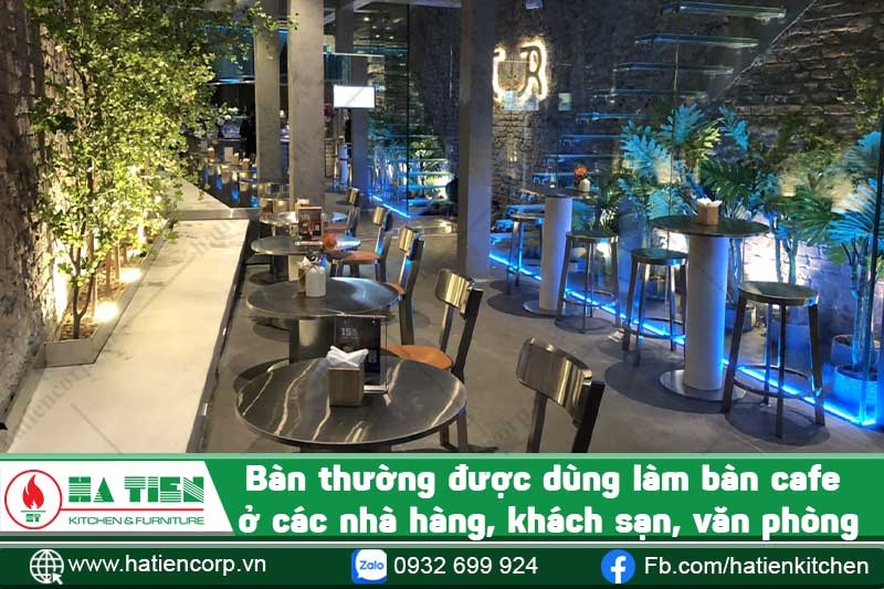bàn được dùng làm bàn cà phê, bàn trà nước