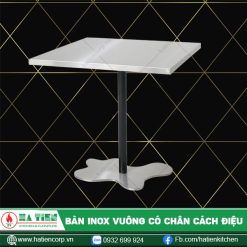 Bàn vuông inox có chân