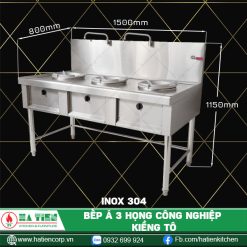 bếp á 3 hong kiềng tô 304, 1500