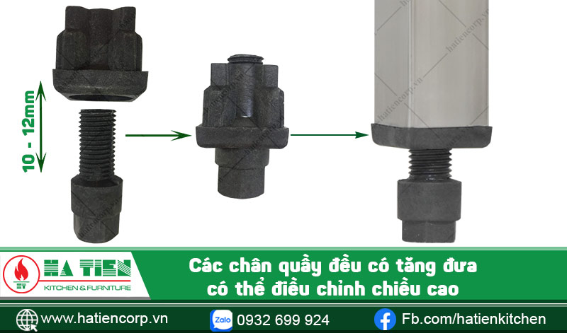 Chân quầy inox