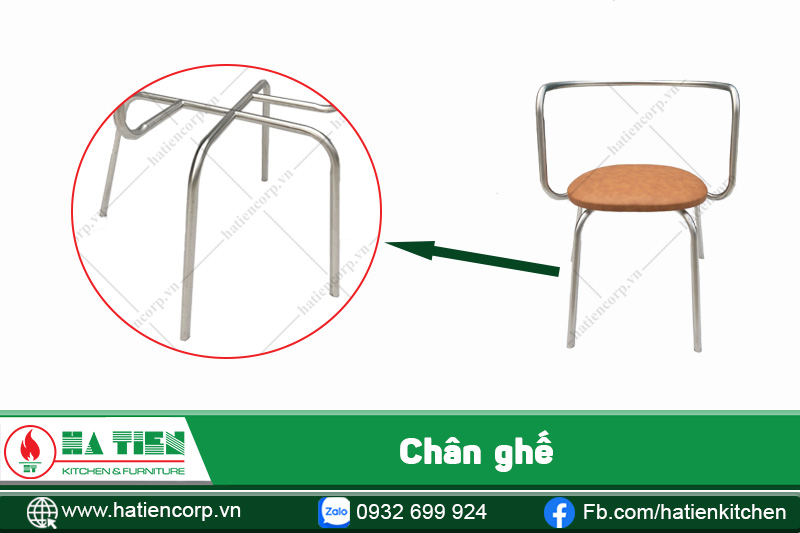 ghế inox cao cấp có chân