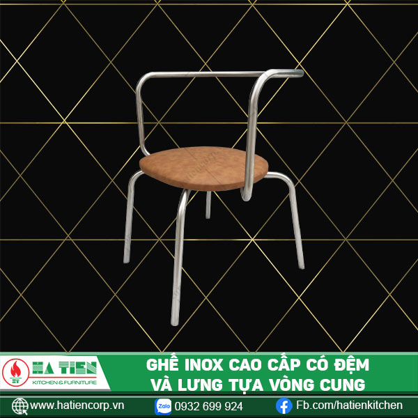 ghế inox cao cấp lưng tựa