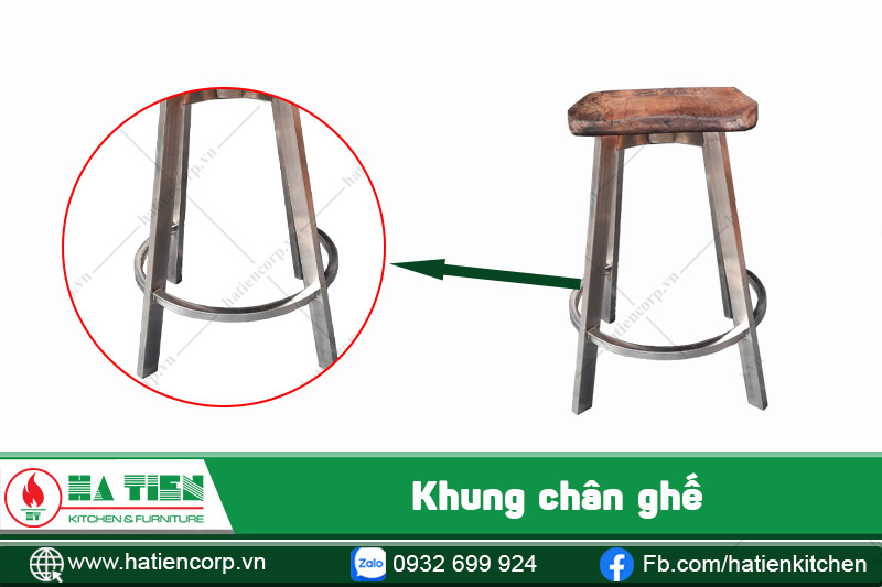 khung ghế inox cao