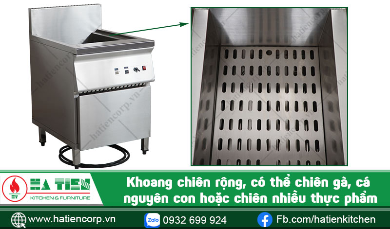 Khoang chiên lớn, có thể chiên gà, cá nguyên con