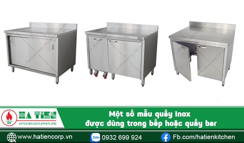 Mẫu tủ quầy inox đẹp