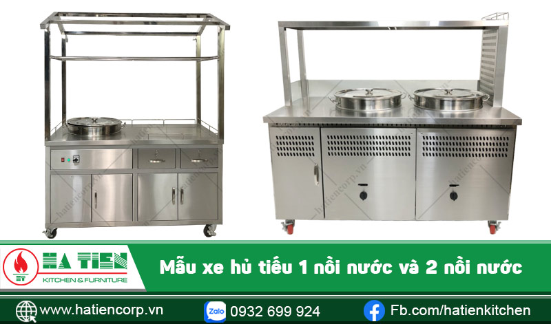 Mẫu xe hủ tiếu inox đẹp