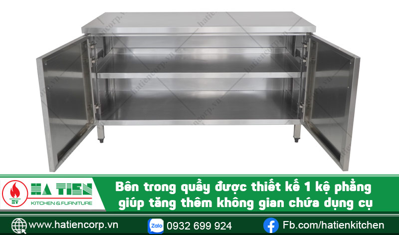 Kệ giữa quầy bếp inox