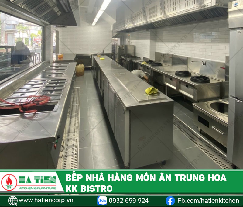 Khu vực bếp nhà hàng khi hoàn thành