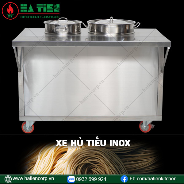 Xe Hủ Tiếu Inox - Xe Bán Hủ Tiếu Sang Trọng - Ảnh 2