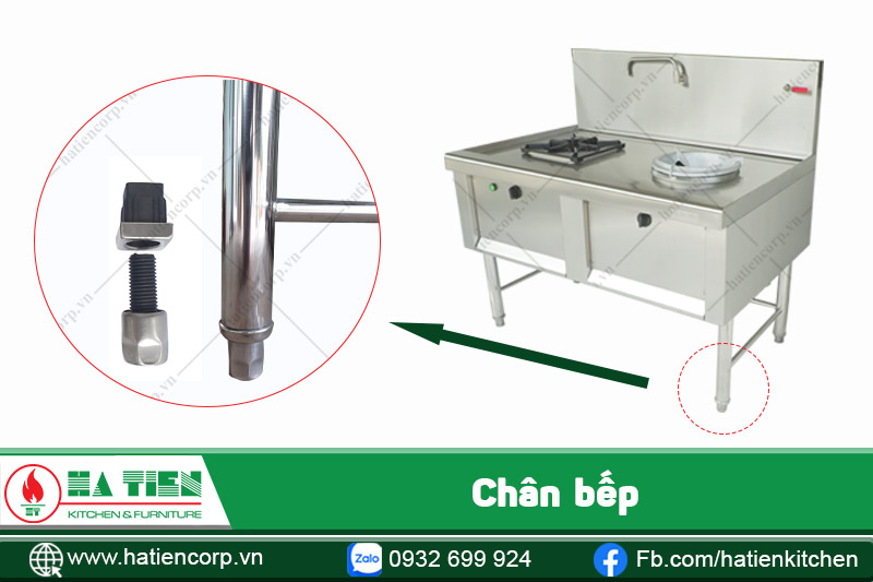 chân bếp gas khè