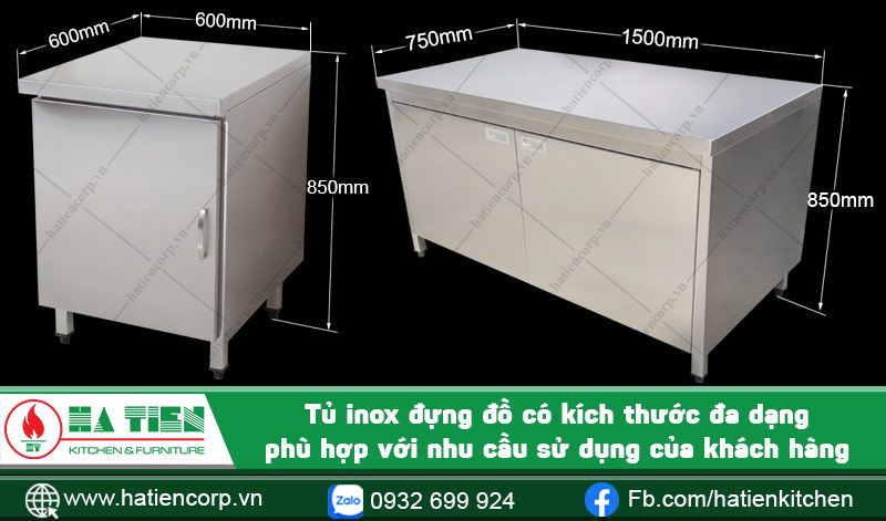 Kích thước tủ inox đựng đồ