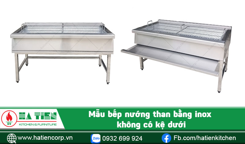 Bếp nướng than inox không kệ dưới