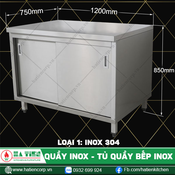 quầy inox QC-12