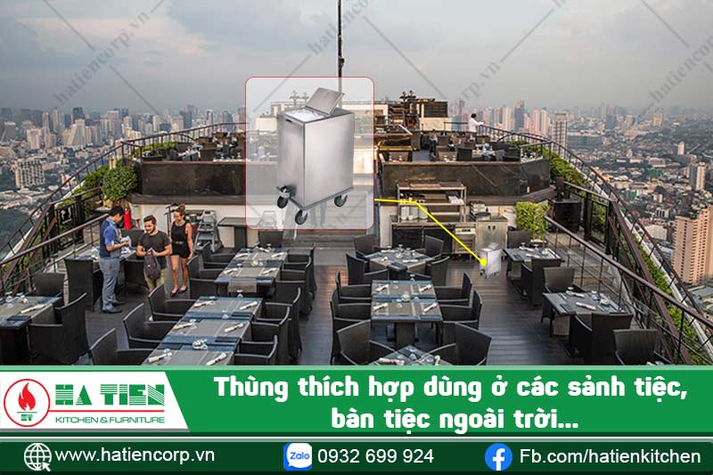 Thùng đá giữ nhiệt thường dùng ở các buổi tiệc ngoài trời
