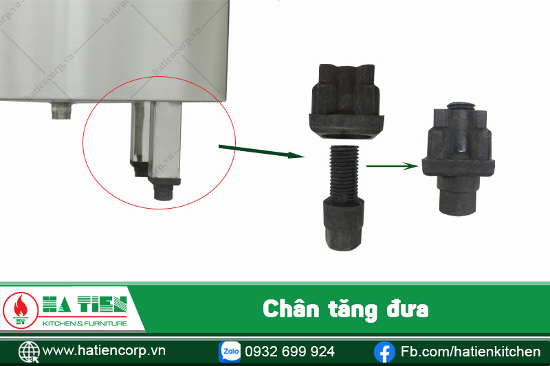 chân tăng đưa có thể điều chỉnh độ cao