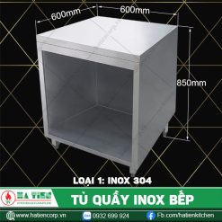 tủ quầy inox bếp Q6-6