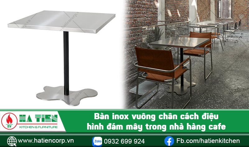Bàn inox nhỏ chân cách điệu
