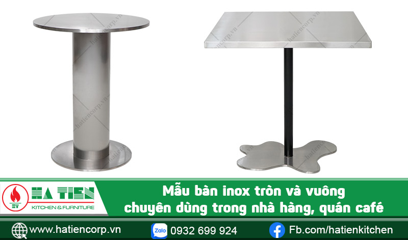 Mẫu bàn inox chuyên dùng trong quán cafe