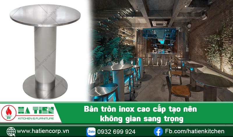 Bàn inox nhỏ chân cách điệu